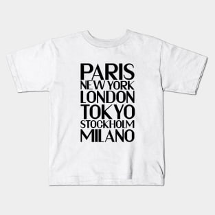 FAVE CITIES Kids T-Shirt